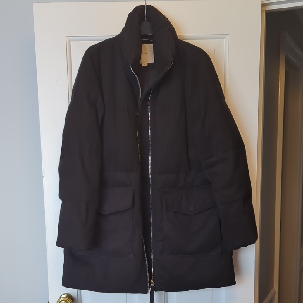 Varley Black Puffer Pea Coat